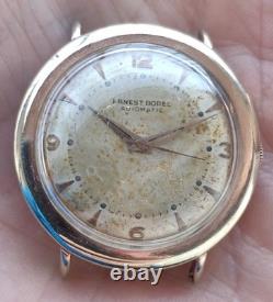Montre homme vintage Ernest Borel automatique cadran patine Felsa 1560