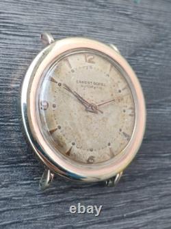 Montre homme vintage Ernest Borel automatique cadran patine Felsa 1560