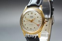 Montre homme vintage automatique ORIS Pointer Date 7403 or 34 mm presque