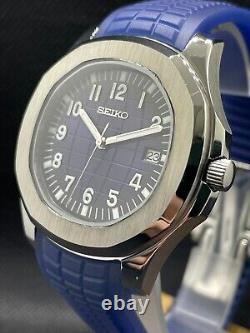 Montre personnalisée 40 mm Bleu style Aquanaut mod seiko NH35 automatic