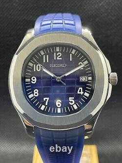 Montre personnalisée 40 mm Bleu style Aquanaut mod seiko NH35 automatic