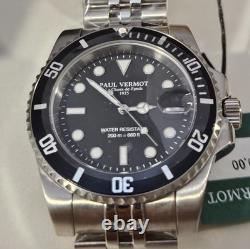 Montre plongée automatique Homme Vermot 1935 Chaux de Fonds 200m Acier 41 mm 24J