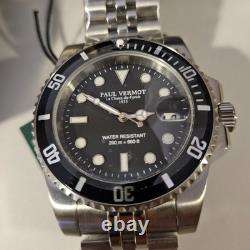 Montre plongée automatique Homme Vermot 1935 Chaux de Fonds 200m Acier 41 mm 24J