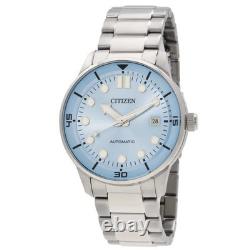 Montre pour homme Citizen mécanique automatique cadran bleu clair NJ0191-83L
