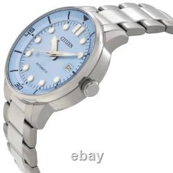 Montre pour homme Citizen mécanique automatique cadran bleu clair NJ0191-83L