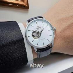 Montre pour homme Orient Open Heart automatique cadran blanc bracelet en