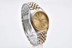 Montre pour homme Seiko 5 Automatic 7S26-3110 lunette cannelée dorée deux
