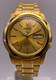 Montre Pour Homme Seiko 5 Classic Automatique Cadran Dor&eacute; Ton Or Pvd Acier Sn