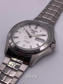Montre pour homme Seiko 5 automatique cadran blanc bracelet en acier SNKK87K1