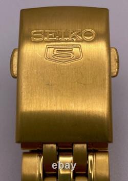 Montre pour homme Seiko 5 automatique cadran doré PVD doré en acier inoxydabl
