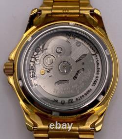Montre pour homme Seiko 5 automatique cadran doré bracelet en acier SNKK98K1