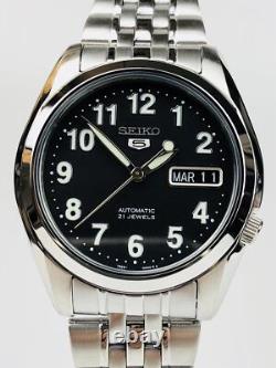 Montre pour homme Seiko 5 automatique cadran noir bracelet en acier inoxydabl Montre pour homme Seiko 5 automatique cadran noir bracelet en acier inoxydabl