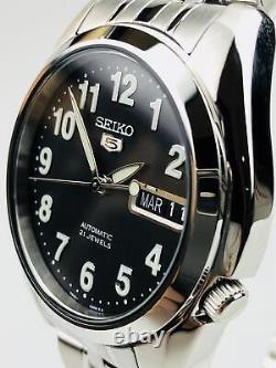 Montre pour homme Seiko 5 automatique cadran noir bracelet en acier inoxydabl Montre pour homme Seiko 5 automatique cadran noir bracelet en acier inoxydabl