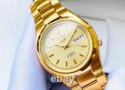 Montre pour homme Seiko 5 automatique entièrement dorée PVD en acier inoxydab Montre pour homme Seiko 5 automatique entièrement dorée PVD en acier inoxydab