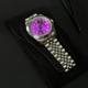 Montre Seiko Mod Arabic Dial Purple Mouvement Automatique, 3atm, Verre Saphire