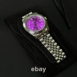 Montre seiko mod arabic dial Purple mouvement automatique, 3ATM, verre saphire Montre seiko mod arabic dial Purple mouvement automatique, 3ATM, verre saphire