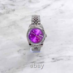 Montre seiko mod arabic dial Purple mouvement automatique, 3ATM, verre saphire Montre seiko mod arabic dial Purple mouvement automatique, 3ATM, verre saphire