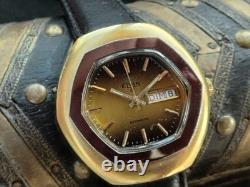 Montre suisse automatique homme ELVIA pl OR day-date ETA 2789 révisée garantie