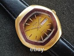 Montre suisse automatique homme ELVIA pl OR day-date ETA 2789 révisée garantie