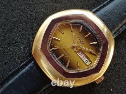 Montre suisse automatique homme ELVIA pl OR day-date ETA 2789 révisée garantie