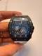 Montre Tonneau Tsar Bomba Automatique En Carbone Forg&eacute; 2 Bracelet Caoutchouc