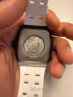 Montre tonneau TSAR BOMBA automatique en carbone forgé 2 bracelet caoutchouc