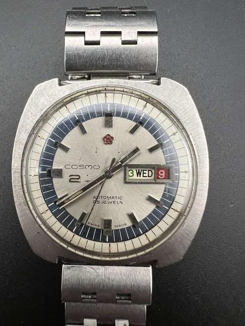 Montre Vintage Titoni Cosmo Swiss Acier 37mm Automatique Homme