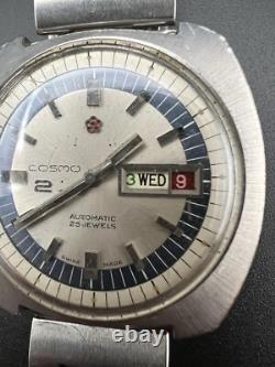 Montre vintage Titoni Cosmo swiss acier 37mm automatique homme