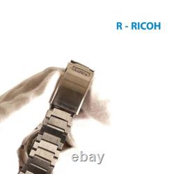 Montre vintage japonaise pour homme, Ricoh automatique, boîtier en argent, jo
