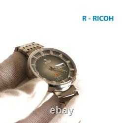 Montre vintage japonaise pour homme, Ricoh automatique, boîtier en argent, jo