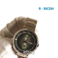 Montre vintage japonaise pour homme, Ricoh automatique, boîtier en argent, jo