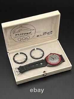 Montre vintage rare Eloga Flipper automatique tropical 20atm jeux olympique 37mm Montre vintage rare Eloga Flipper automatique tropical 20atm jeux olympique 37mm