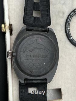 Montre vintage rare Eloga Flipper automatique tropical 20atm jeux olympique 37mm Montre vintage rare Eloga Flipper automatique tropical 20atm jeux olympique 37mm