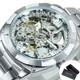 Montres M&eacute;caniques Hommes, Modules Carr&eacute;s, Squelette Mouvement Automatique R&eacute;tro