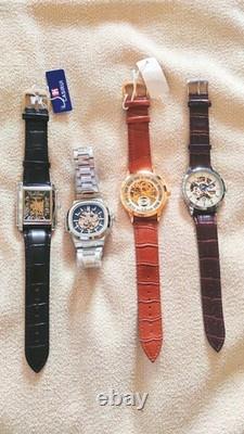 Montres automatiques skeleton cuir & acier parfait état