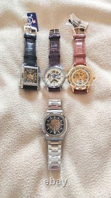 Montres automatiques skeleton cuir & acier parfait état Montres automatiques skeleton cuir & acier parfait état