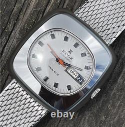 NOS Montre Automatique Vintage Edox New Era 37 mm