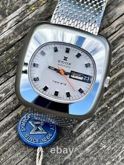 NOS Montre Automatique Vintage Edox New Era 37 mm