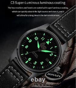 New! Mechanical Military Watch with Japan Automatic Movement NH35A! Fr