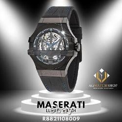Nouvelle montre automatique Maserati Potenza pour homme R8821108009 noire