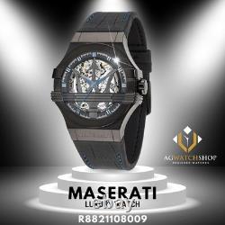 Nouvelle montre automatique Maserati Potenza pour homme R8821108009 noire
