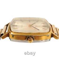 Omega Geneve Date Or Carré Automatique Montre Hommes Authentique Working