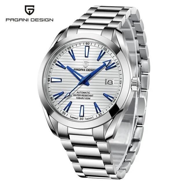 Pagani Design Automatique White Color Montre Homme En Acier Inoxydable