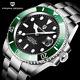 Pagani Design Montre Homme Automatique Couleur Noir Vert Acier Inoxydable 40mm