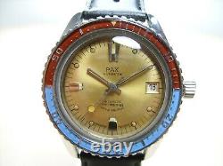 Pax Montre Vintage De Plongee 300 Metres Automatique Eta 2452 Pepsi Bezel Watch