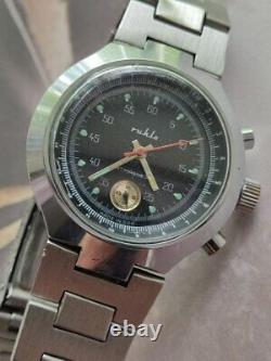 Perfect Ruhla Flyback Diver Chronograph Vintage Ddr Gdr East Germany 1974