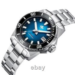 Phoibos LEVIATHAN 200M Acier Automatique Bleu Céramique Plongée Montre Homme