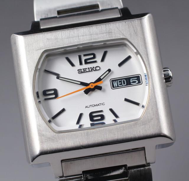 Presque Comme Neuve Montre Automatique Homme Seiko S-wave 7s26-5000 Carré