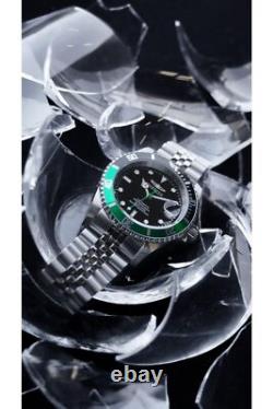 Pro Diver Montre Homme Automatique en Acier Inoxydable 42 mm Argent / Vert Pro Diver Montre Homme Automatique en Acier Inoxydable 42 mm Argent / Vert