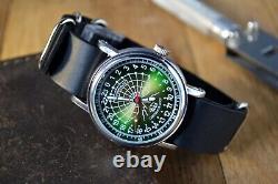 Raketa Polar Automatique Montre Hommes 24 Heures Antarctica Vert Idée Cadeau